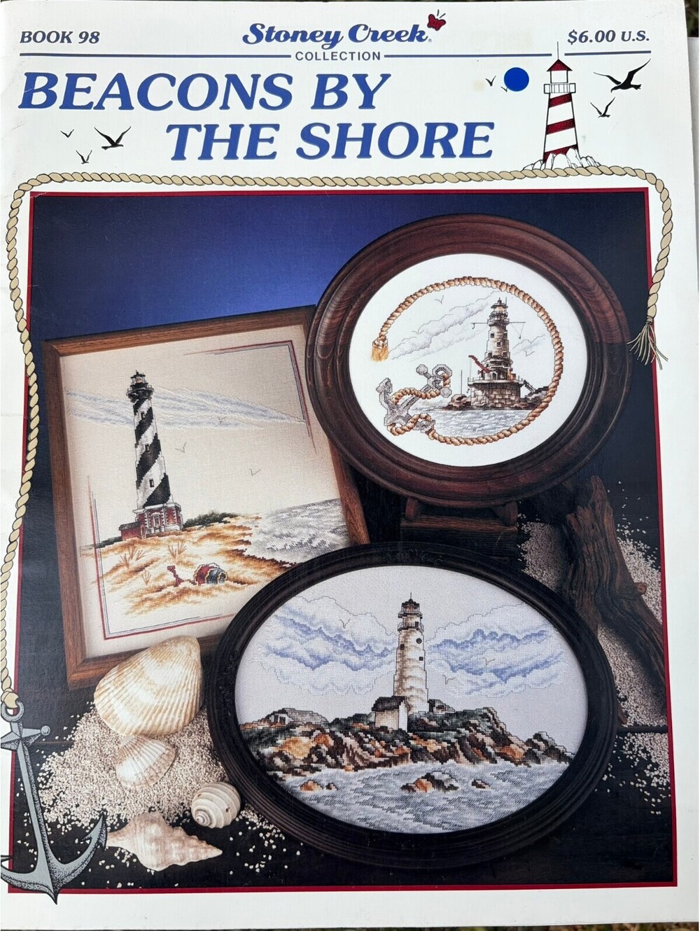 Vintage Stoney Creek Beacons Cross Stitch Pattern Book Lighthouse Designs